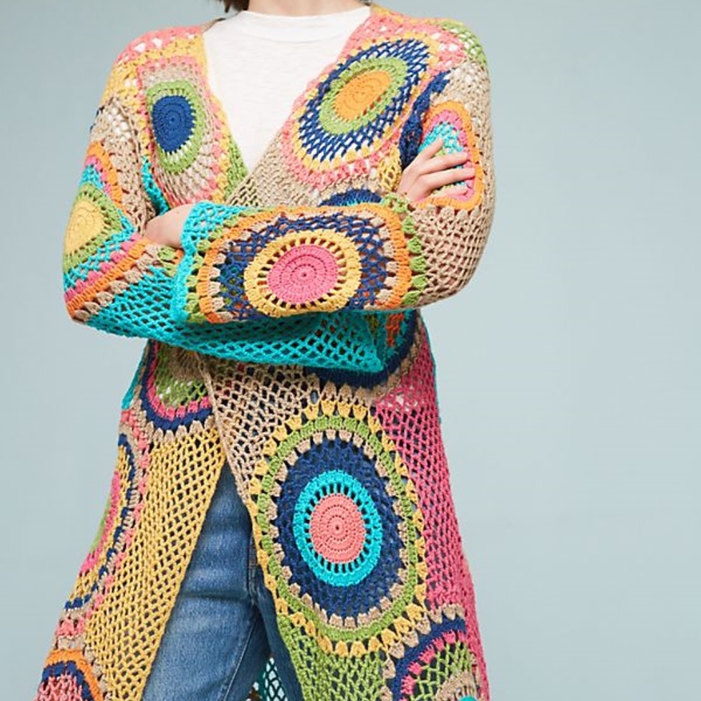 Crocheted dot Cardigan